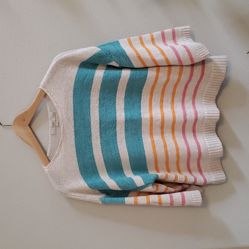 NWOT Loft striped lightweight sweater